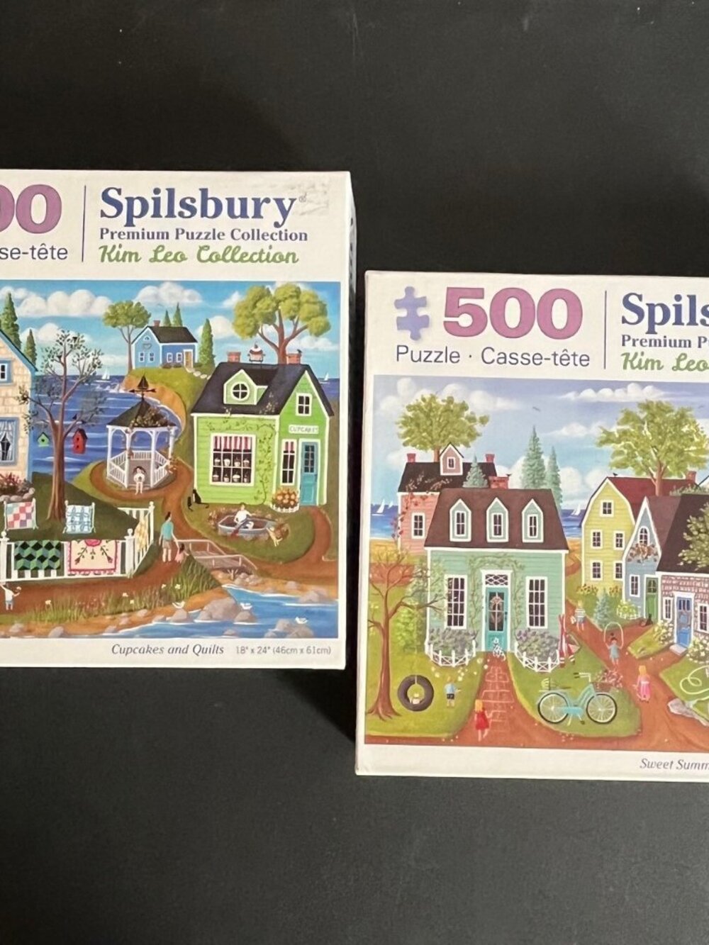 Spilsbury Jigsaw Puzzles Lot 2 "Cupcakes and Quilts" & "Sweet Summertime" 500 pc